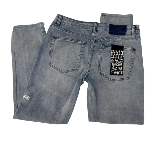 KSUBI Denim Jeans | "Royalty Heroism" Patch | Light Wash 31 - Picture 7 of 10